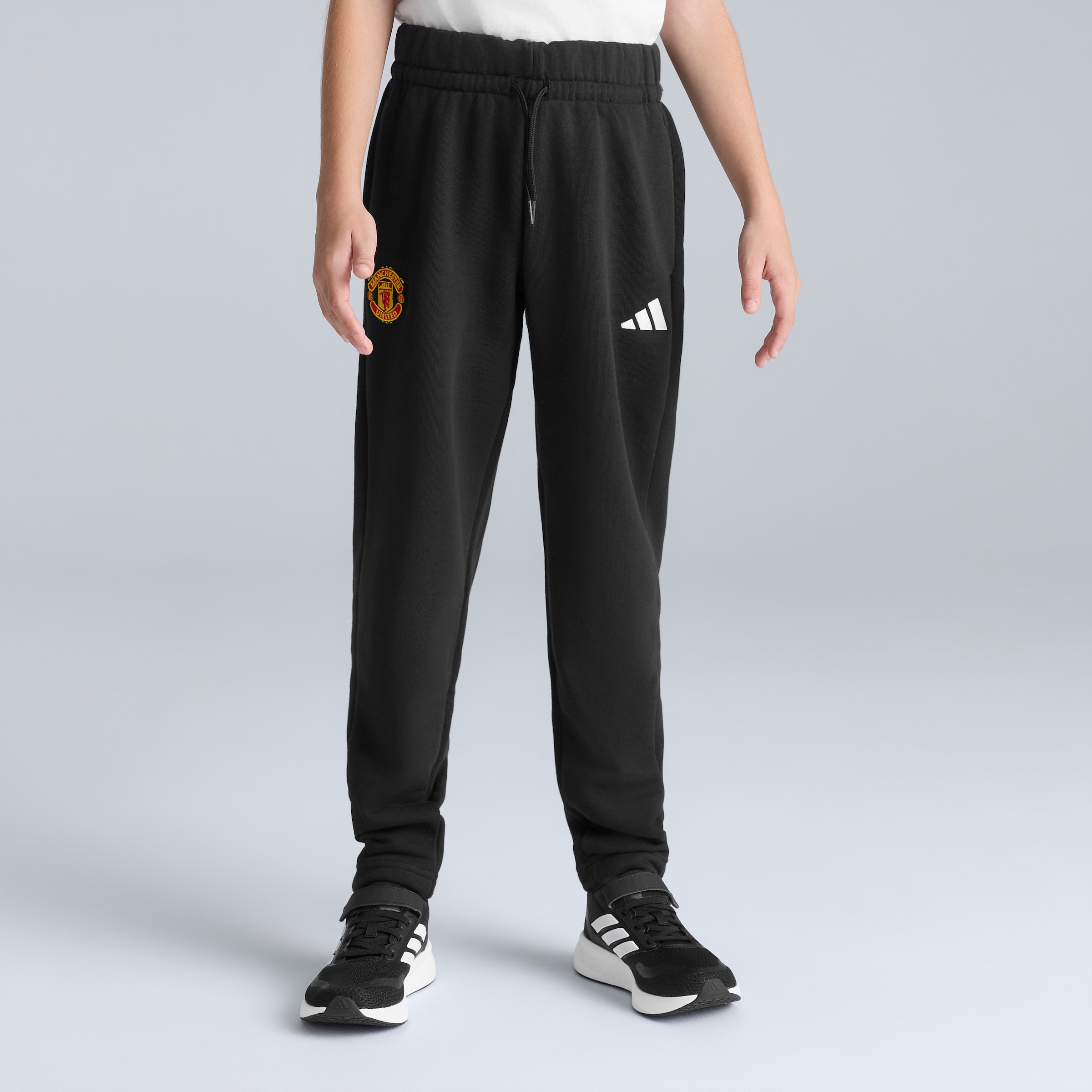 Manchester United x adidas Kids Essentials French Terry Tracksuit Black Black Detail [4-6]