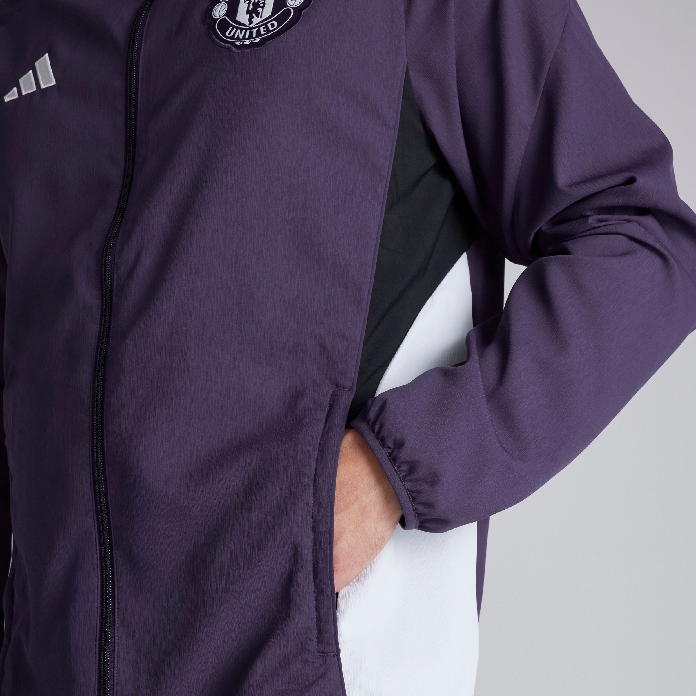 Manchester United Tiro 25 Competition Presentation Jacket Purple Detail [4-7]