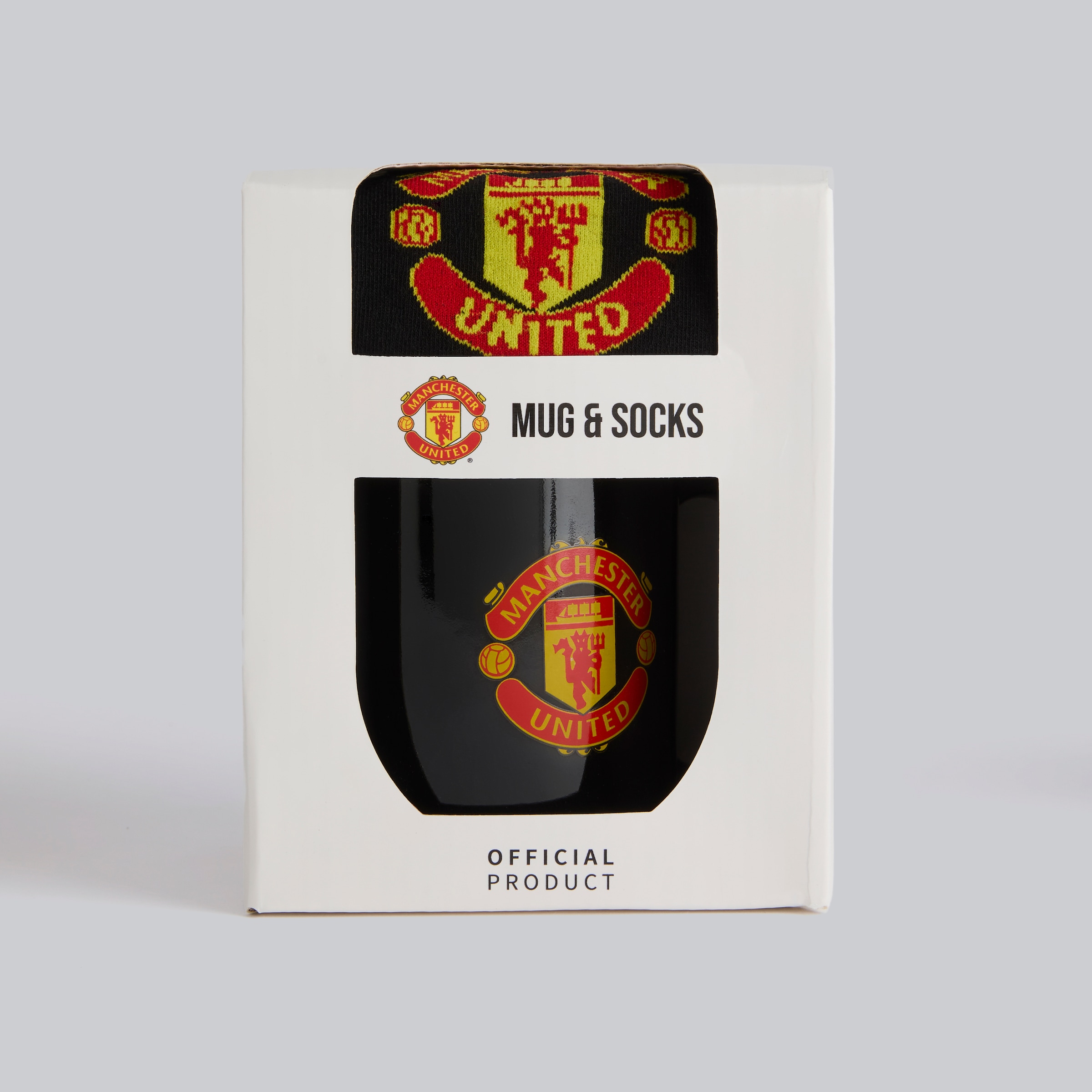 Manchester United Mug and Sock Set Red Black