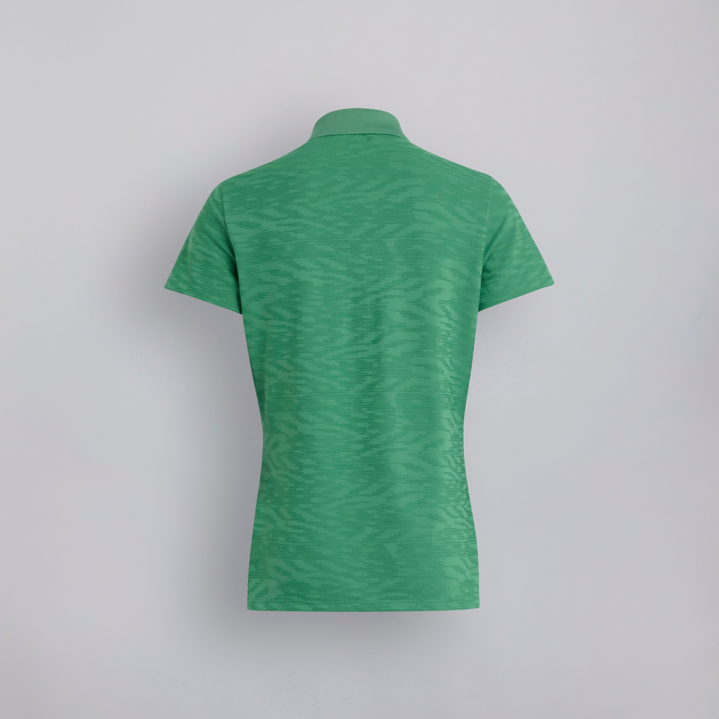 Manchester United x adidas Womens Golf Ultimate365 Jacquard Polo Shirt Green Green Detail [6-6]