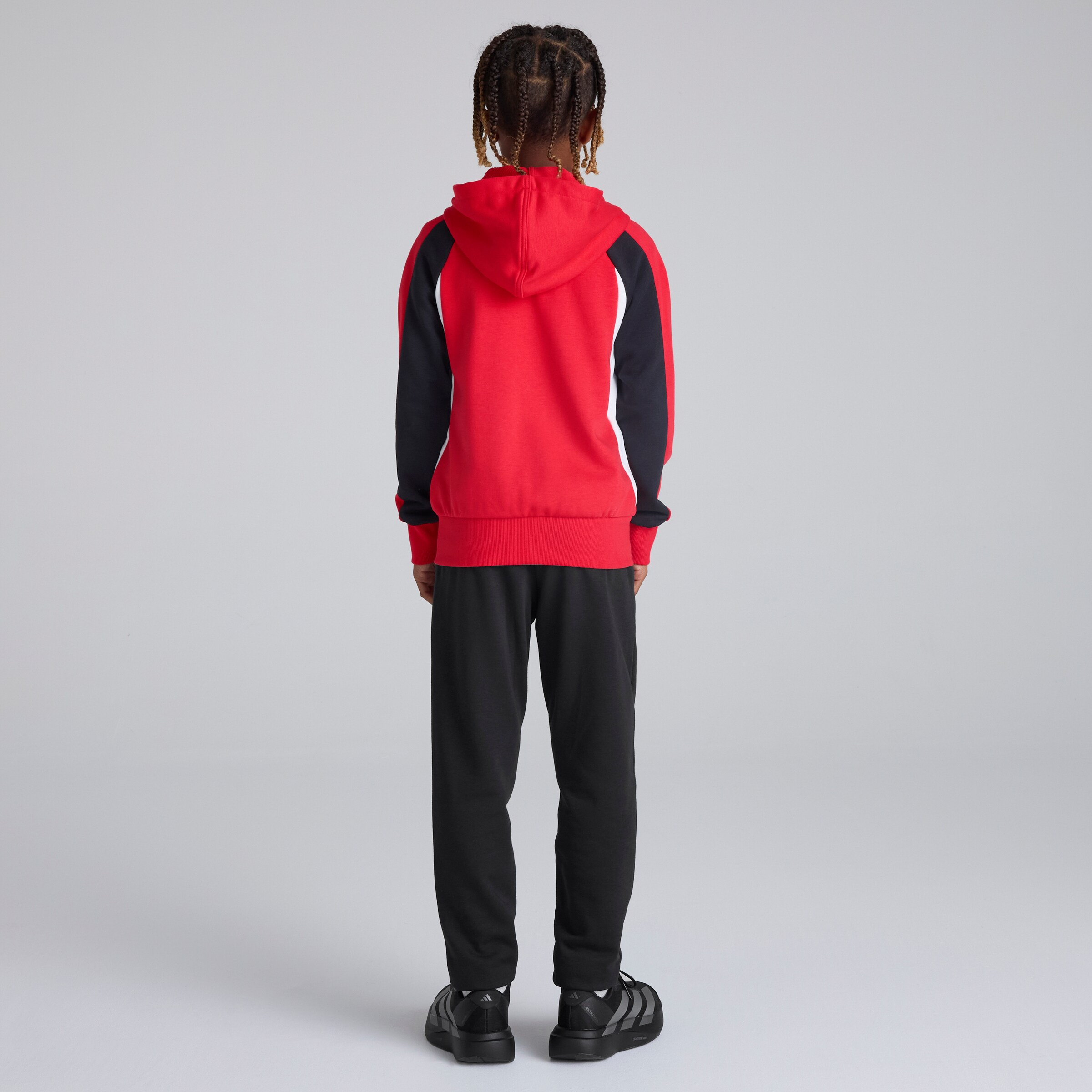 Manchester United x adidas Kids Colourblock Tracksuit Red Red Detail [2-6]