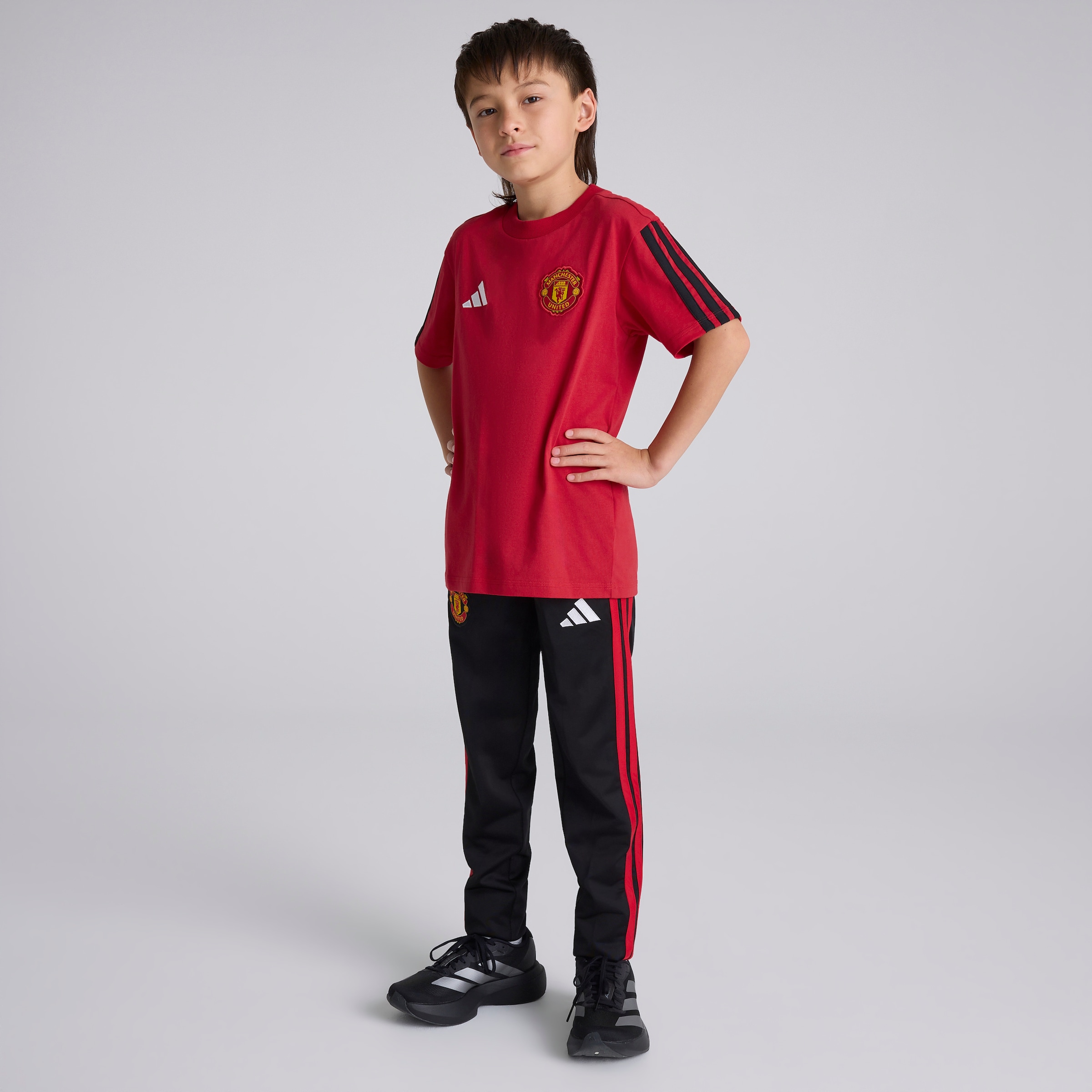 Manchester United x adidas Kids DNA T-Shirt Red Red Detail [3-5]