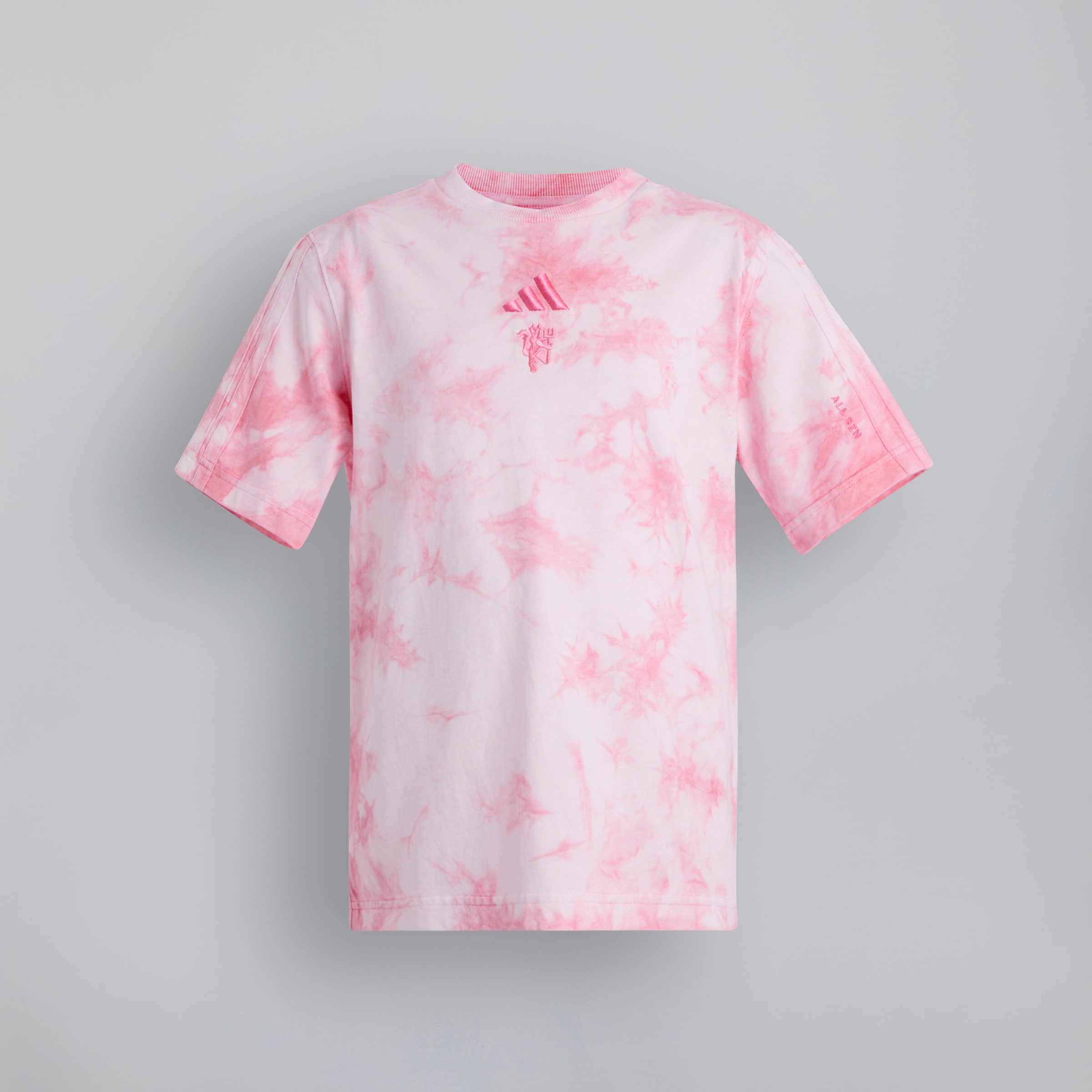 Manchester United x adidas Kids ALL SZN All Over Print T-Shirt Pink/White Pink