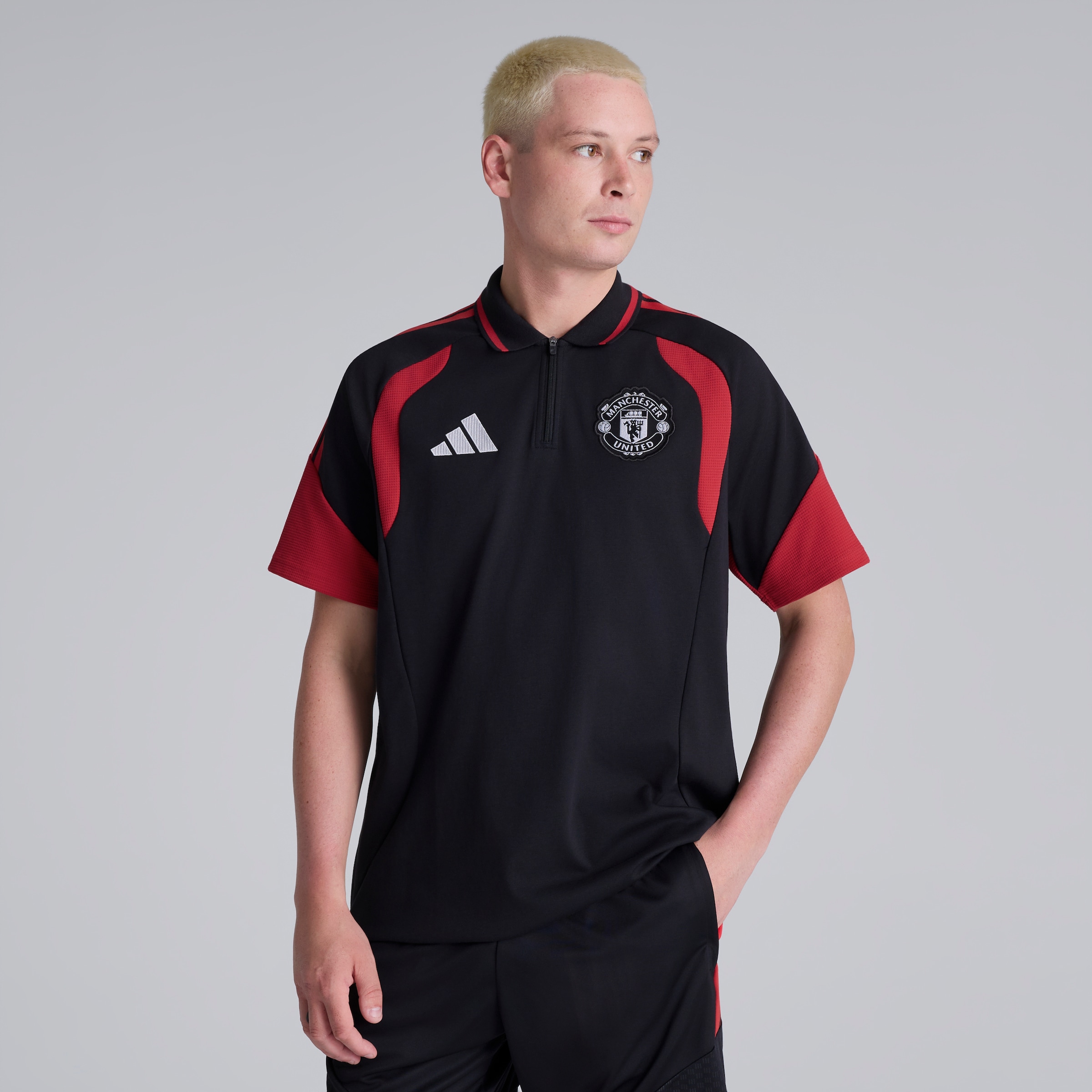 Manchester United 26/27 Training Tiro Polo Black Black