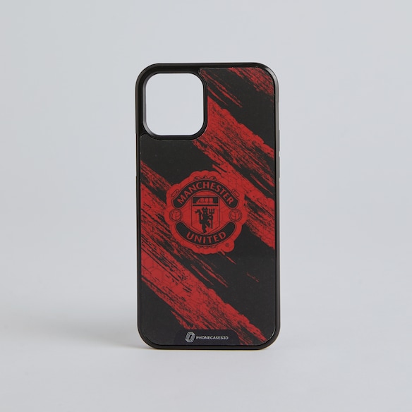 Manchester United Brushstroke Crest Phone Case Black Schwarz