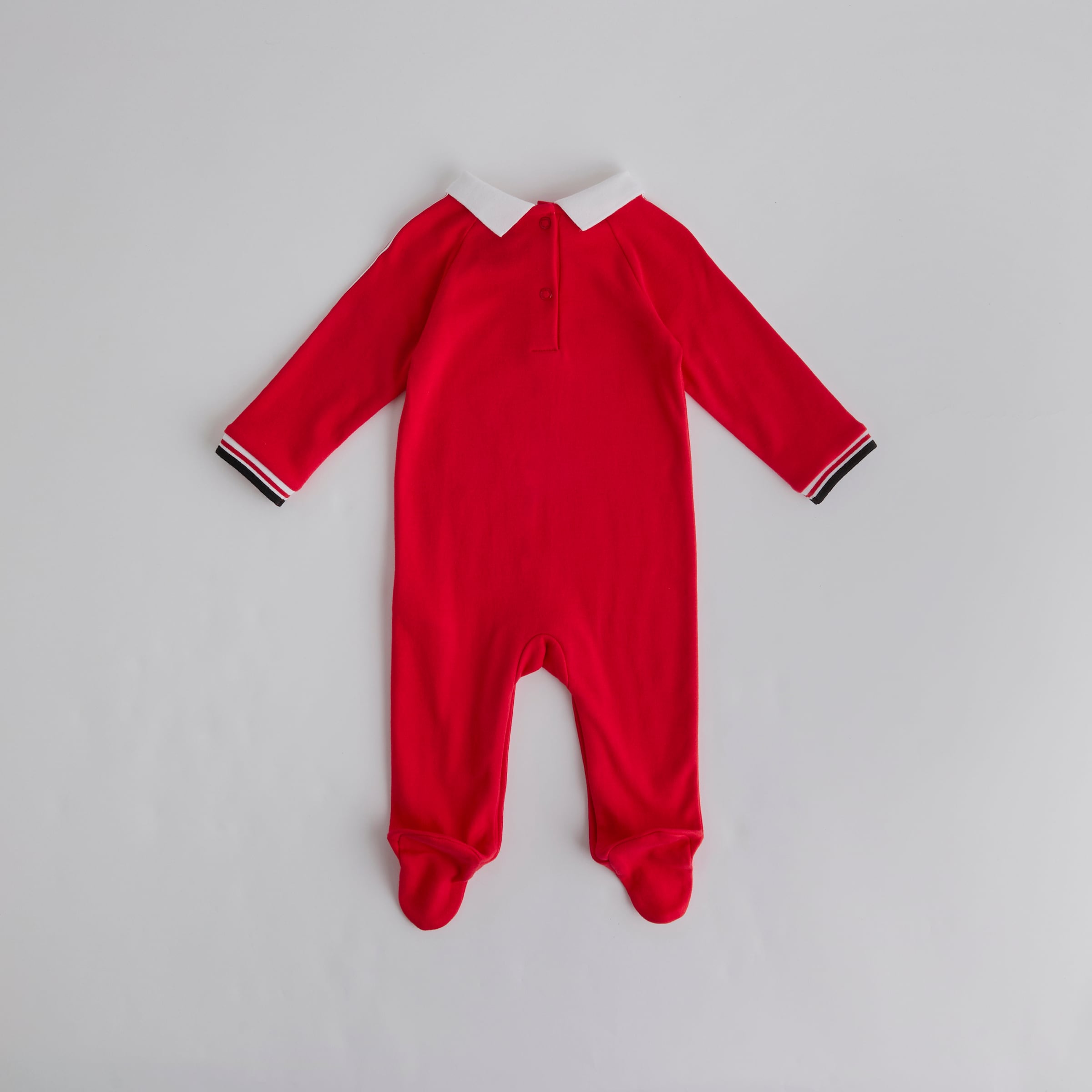 Manchester United Baby 1998/00 Retro Home Sleepsuit Red Red Detail [2-4]