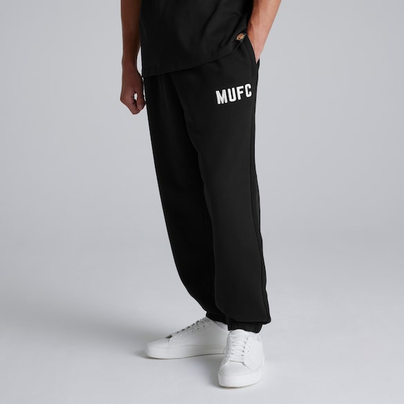 Manchester United Mens MUFC Joggers Black Negro