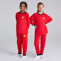 Manchester United Boys Long Sleeve Pyjama Top & Pants Set Red