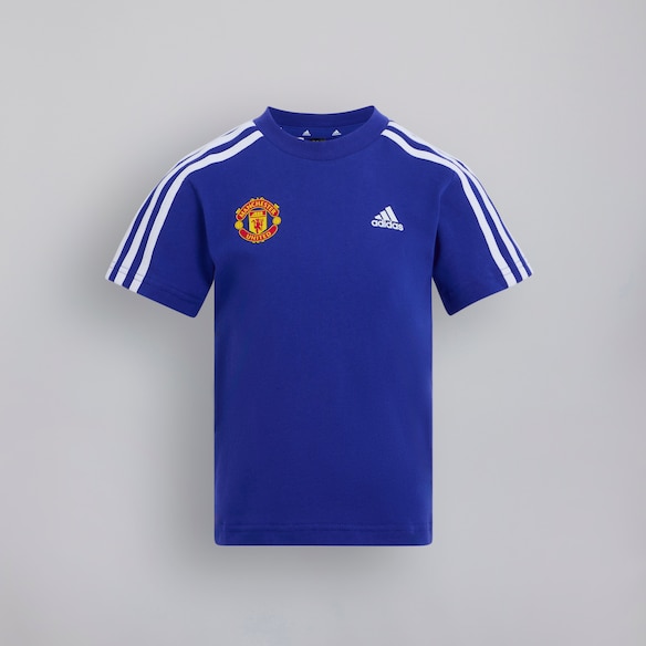 Manchester United x adidas Little Kids Essentials 3-Stripes Tee and Shorts Set Blue Blue