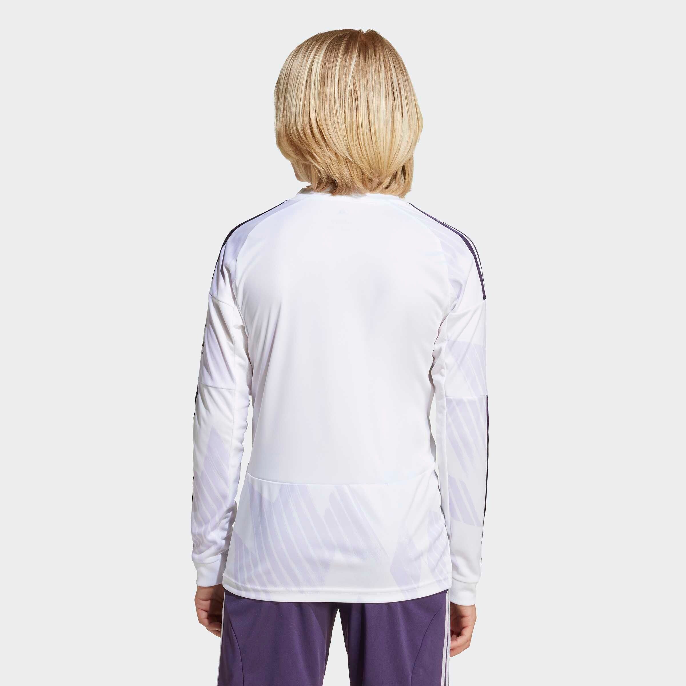 Manchester United 25/26 Long Sleeve Away Jersey Kids Blanc Détail [7-9]