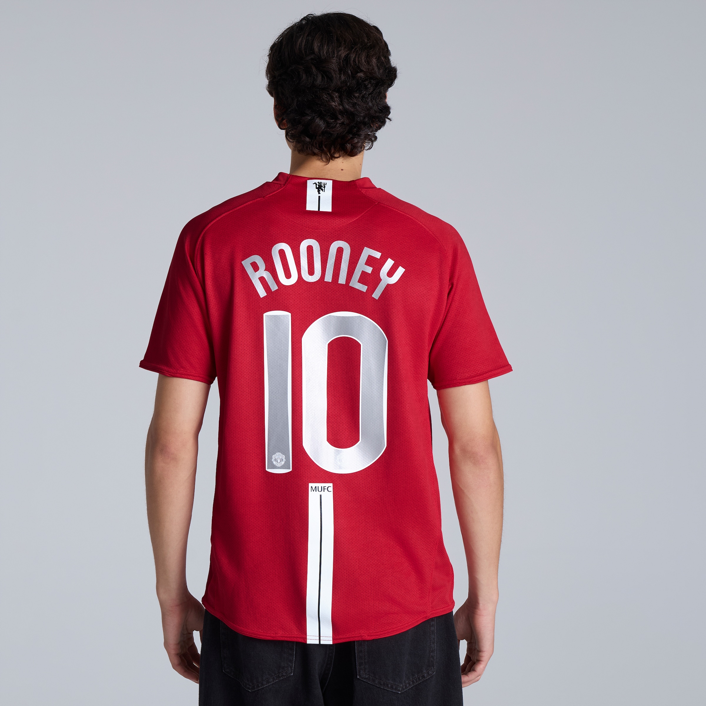 Manchester United Retro 2007-09 Champions League Final Shirt Rooney Printing Red Rouge