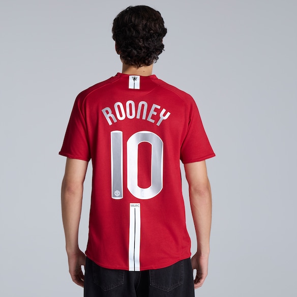 Manchester United Retro 2007-09 Champions League Final Shirt Rooney Printing Red Rouge
