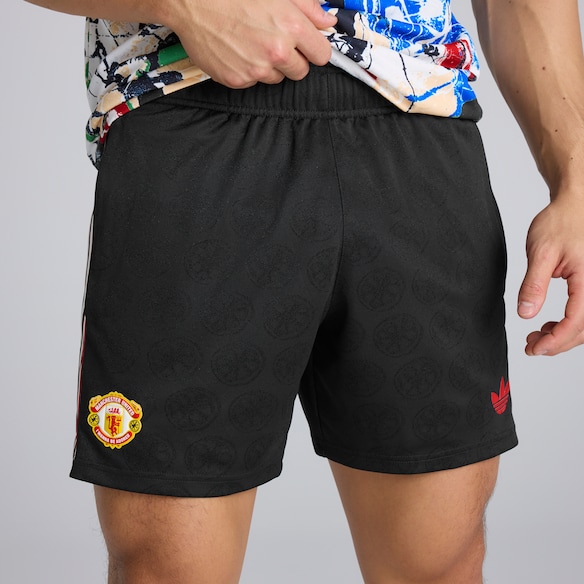 Manchester United x adidas Stone Roses Shorts Black Black