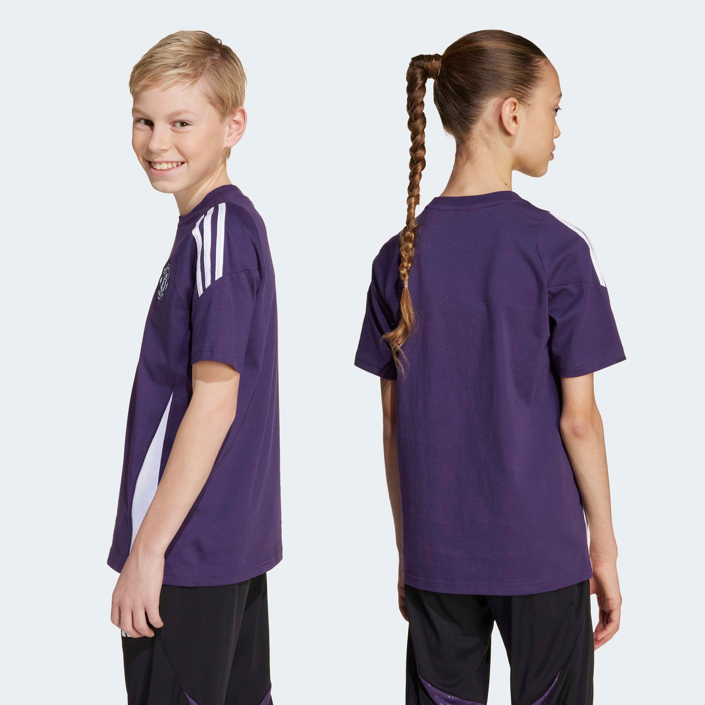 Manchester United Tiro 25 Competition Cotton T-Shirt Kids Purple