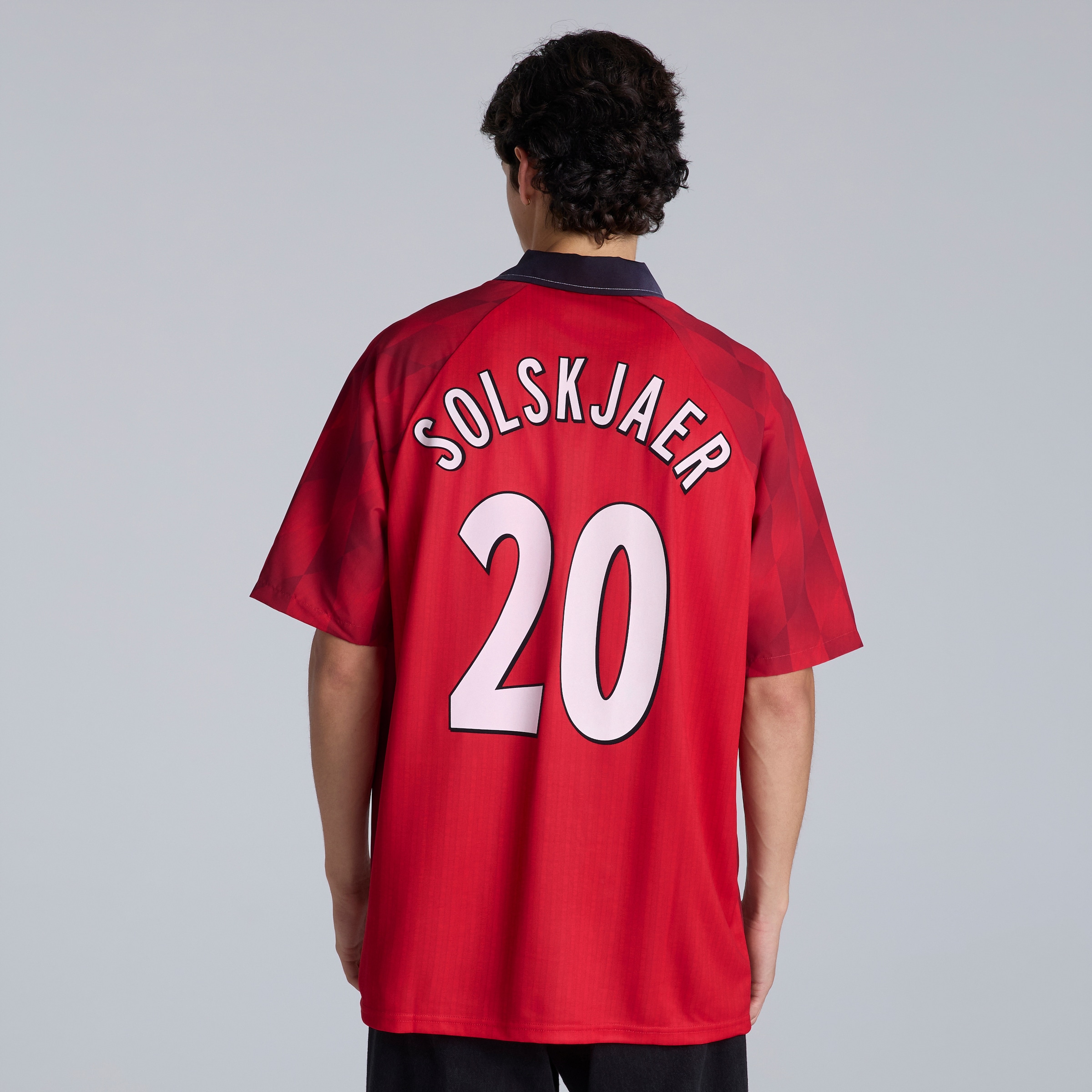 Manchester United Retro 1996-98 Home Shirt Solskjaer Printing Red Red