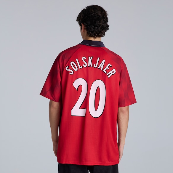 Manchester United Retro 1996-98 Home Shirt Solskjaer Printing Red Red