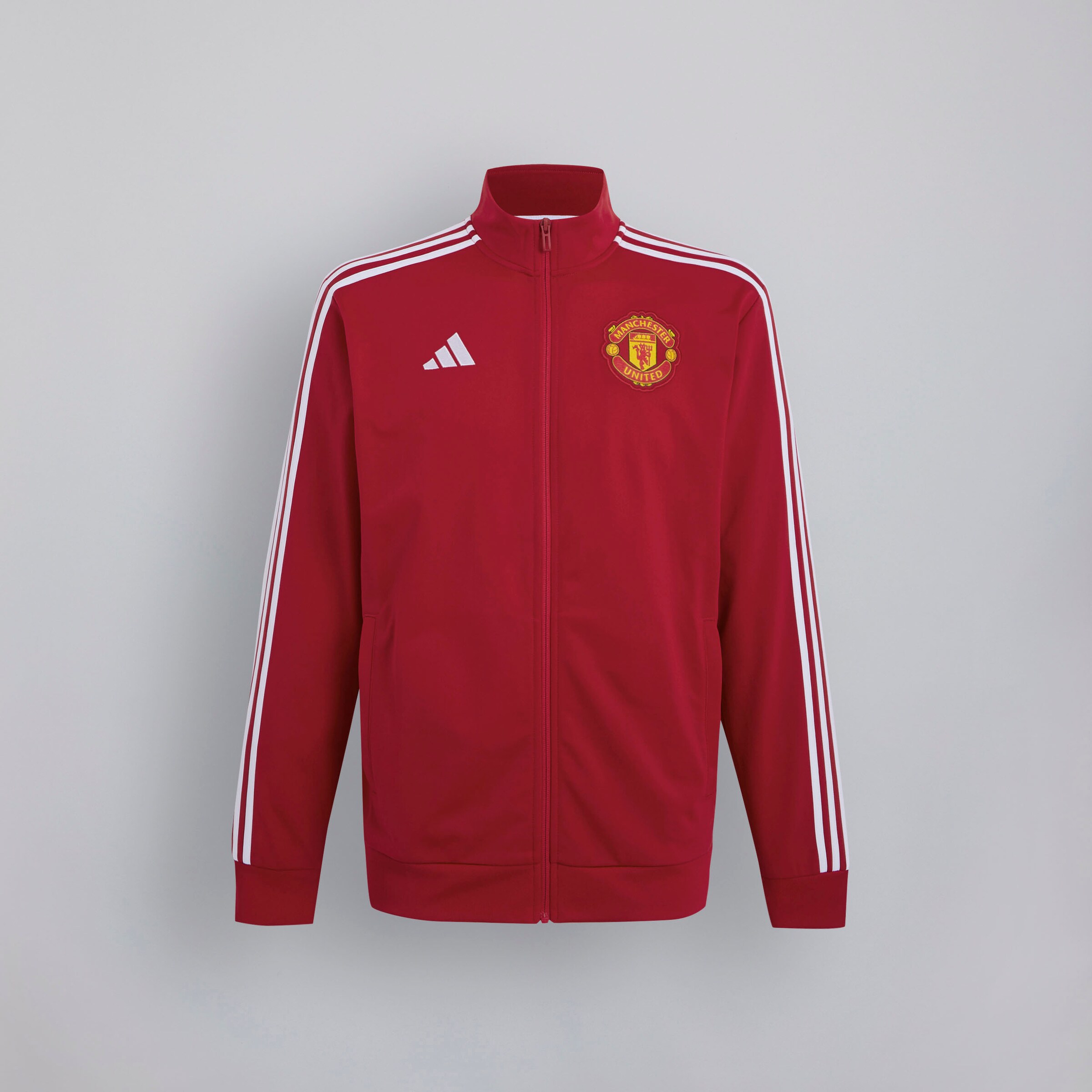 Manchester United x adidas Mens DNA Track Top Red Red Detail [6-8]
