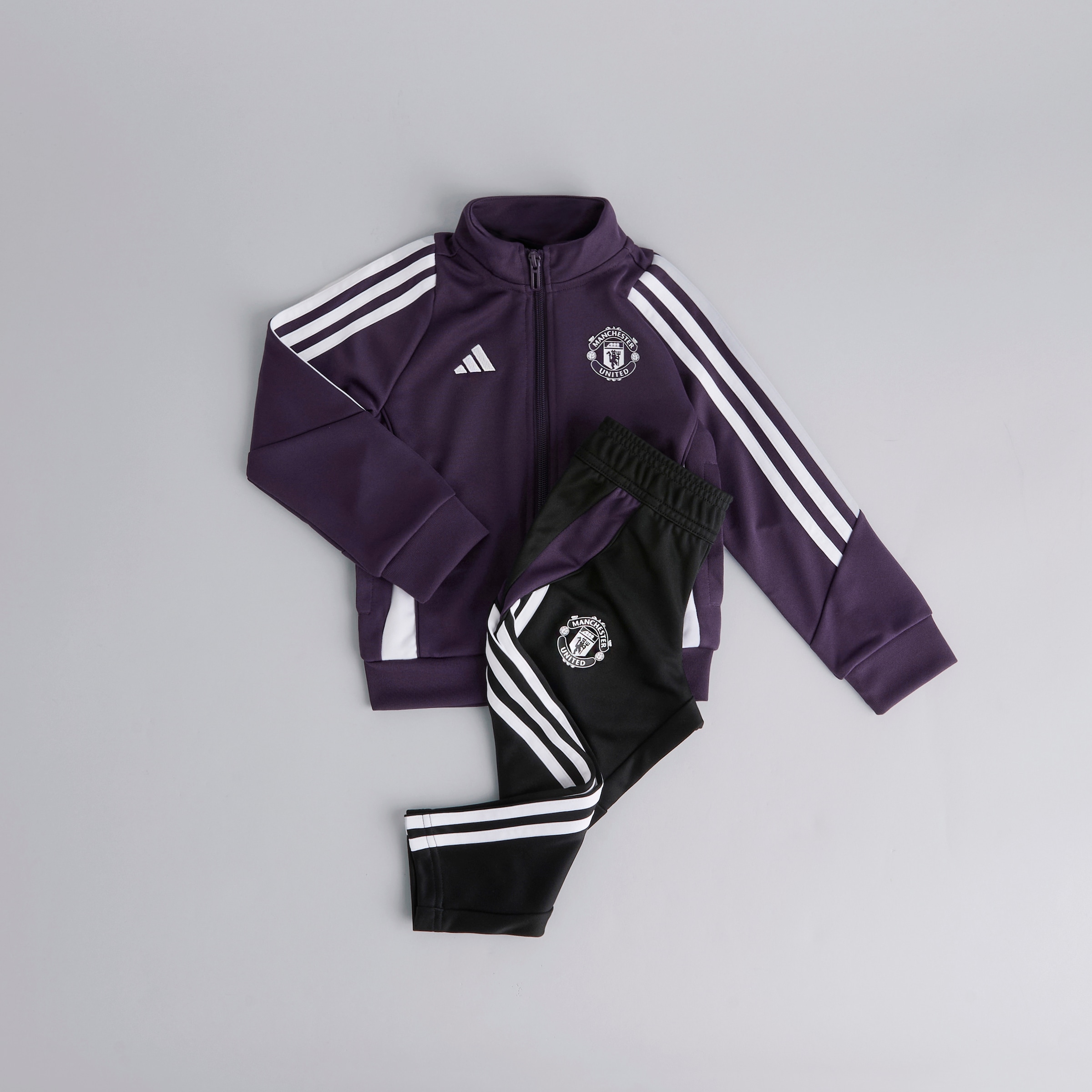Manchester United Tiro Track Suit Kids Purple