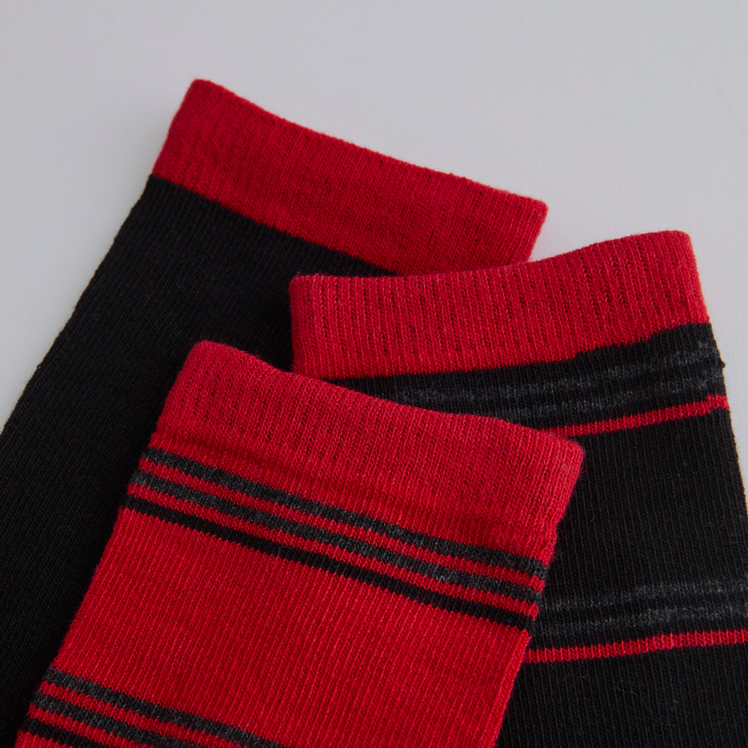 Manchester United Kids Striped Socks 2 Pack Multi Detail [4-4]