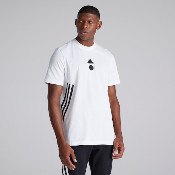 Manchester United x adidas Future Icons 3-Stripes T-Shirt White
