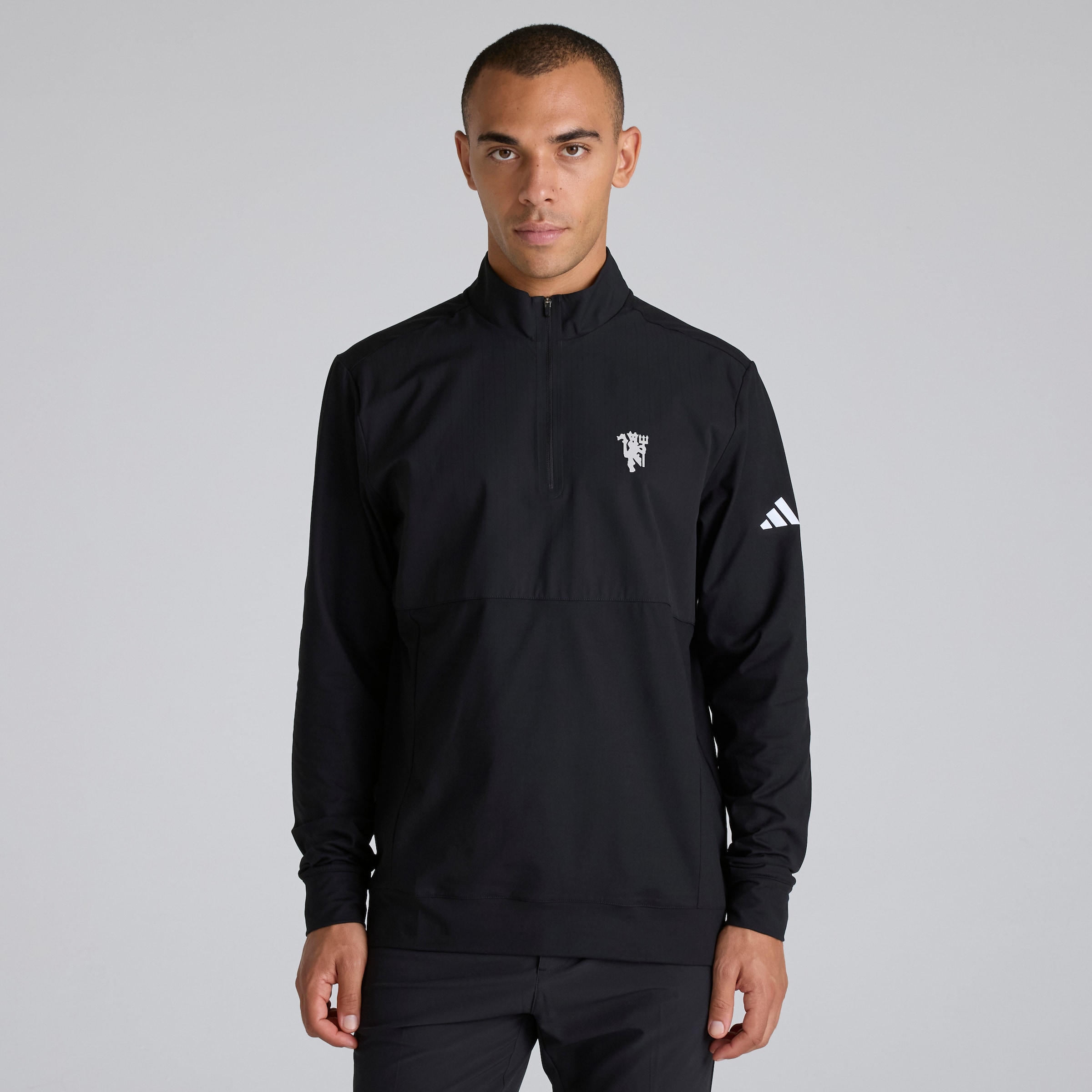 Manchester United x adidas Golf Ultimate365 Tour 1/4-Zip Sweatshirt Black Black