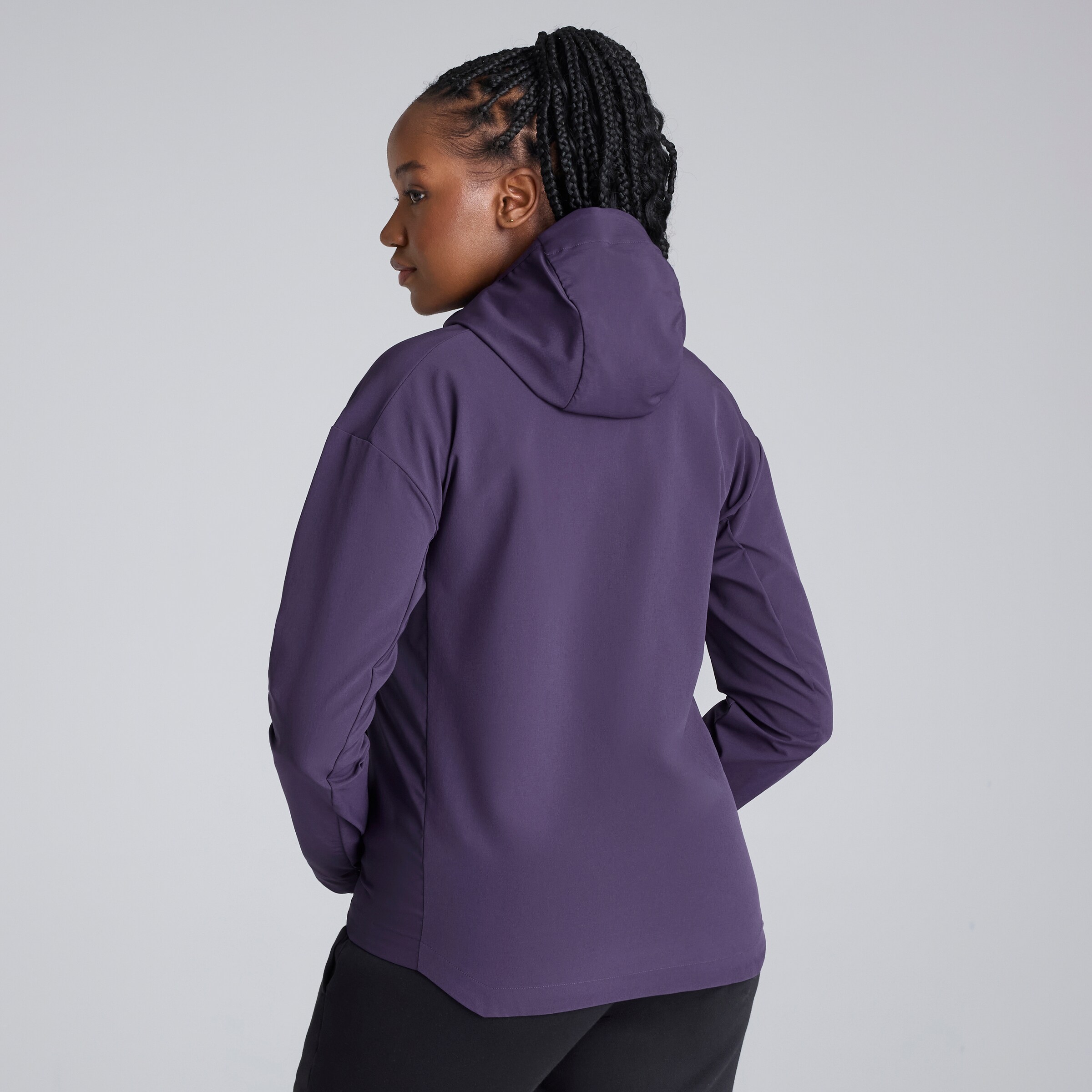 Manchester United x adidas Womens Terrex Multi Softshell Jacket Purple Violet Détail [2-6]