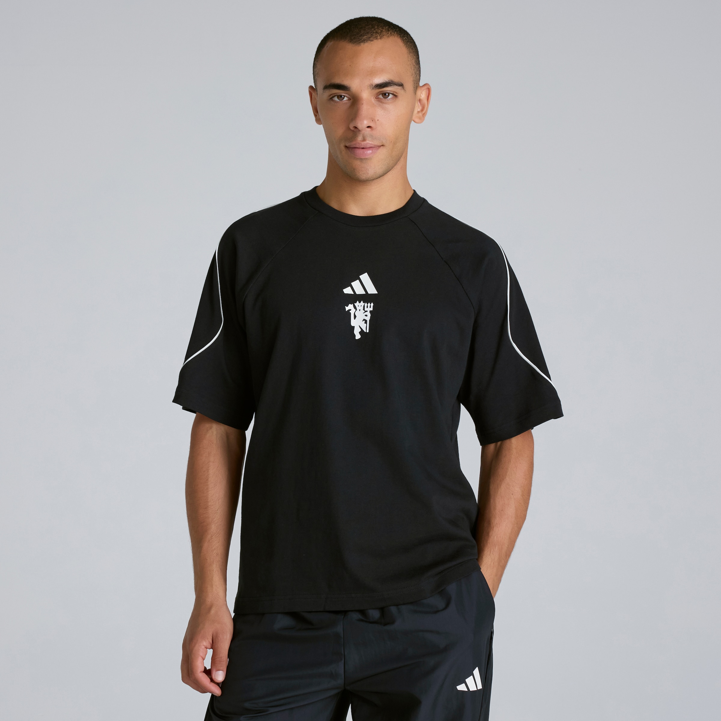Manchester United x adidas Stadium T-Shirt Black Black