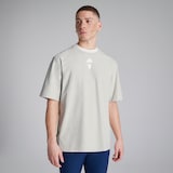 Manchester United x adidas Golf Beyond Mock Polo Shirt Beige