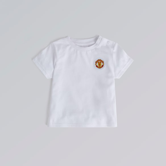 Manchester United Baby Crest T-Shirt White Blanco