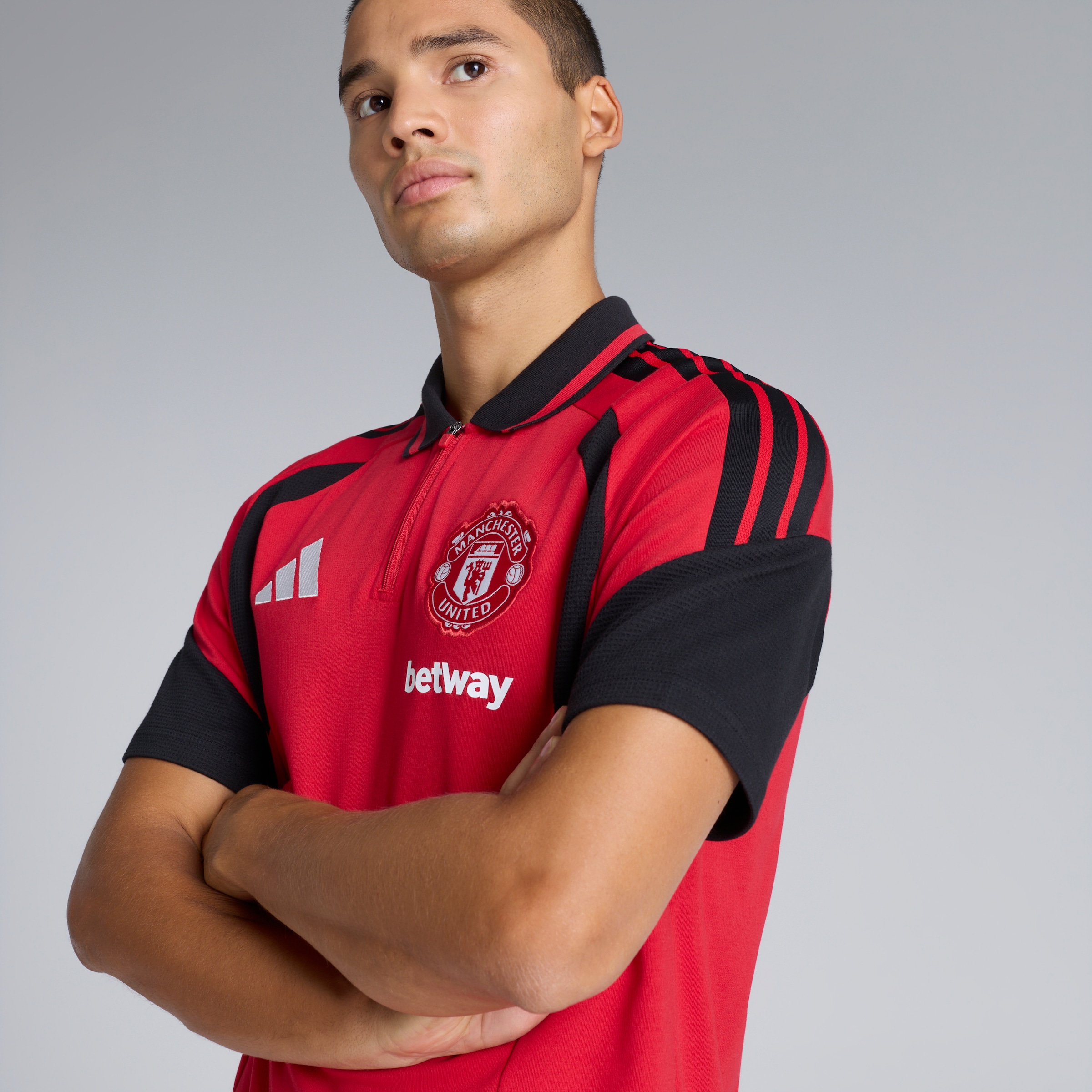 Manchester United 26/27 Training Tiro Polo Red (Sponsored) Red Detail [5-5]
