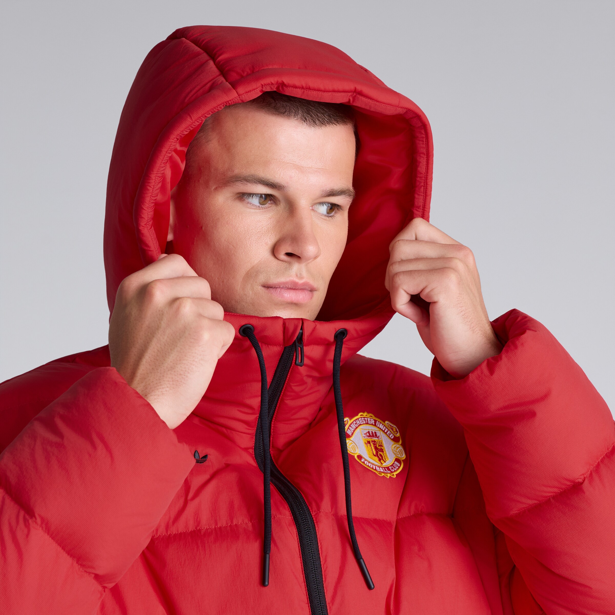 Manchester United x adidas EQT Down Jacket Red Red Detail [7-7]