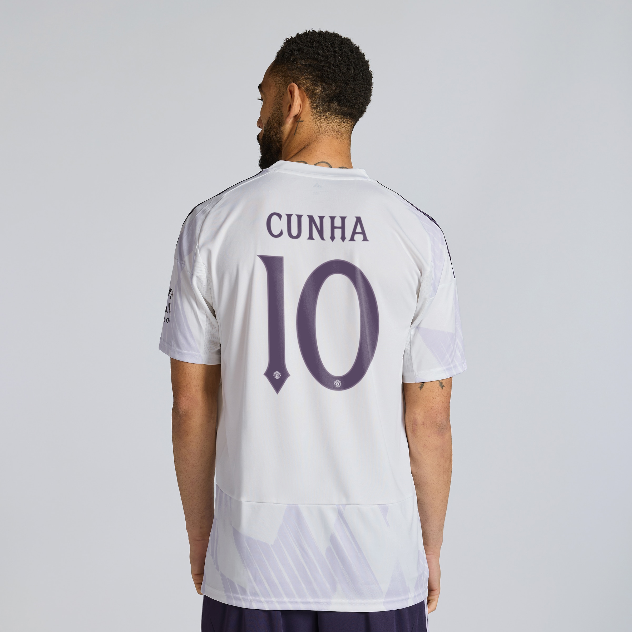 Manchester United 25/26 Away Jersey with Cunha 10 Club Printing White Detail [1-5]
