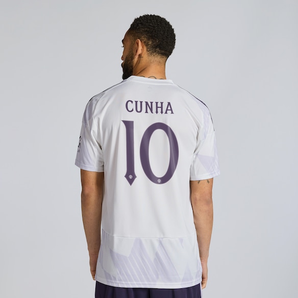 Manchester United 25/26 Away Jersey with Cunha 10 Club Printing White