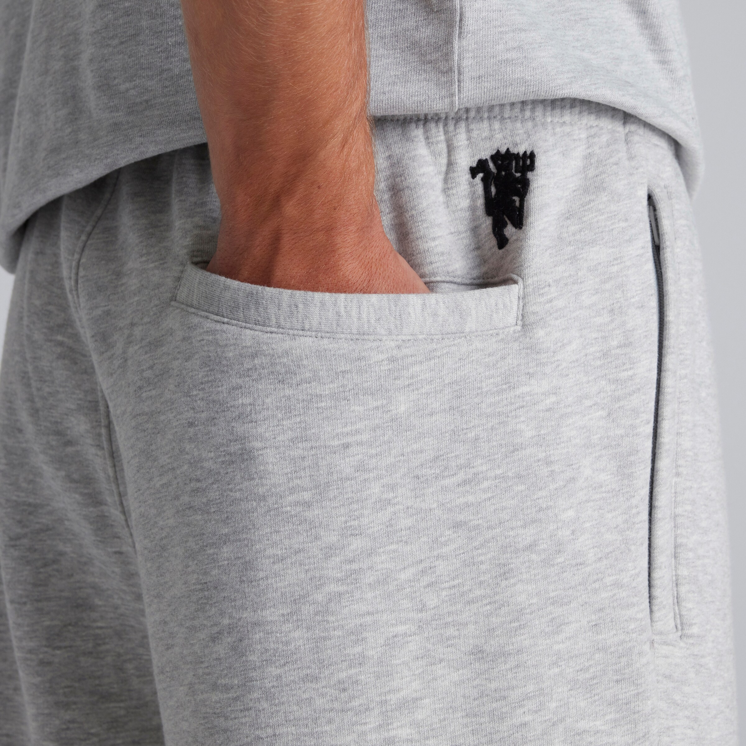 Manchester United Mens MUFC Joggers Grey Grey Detail [6-6]