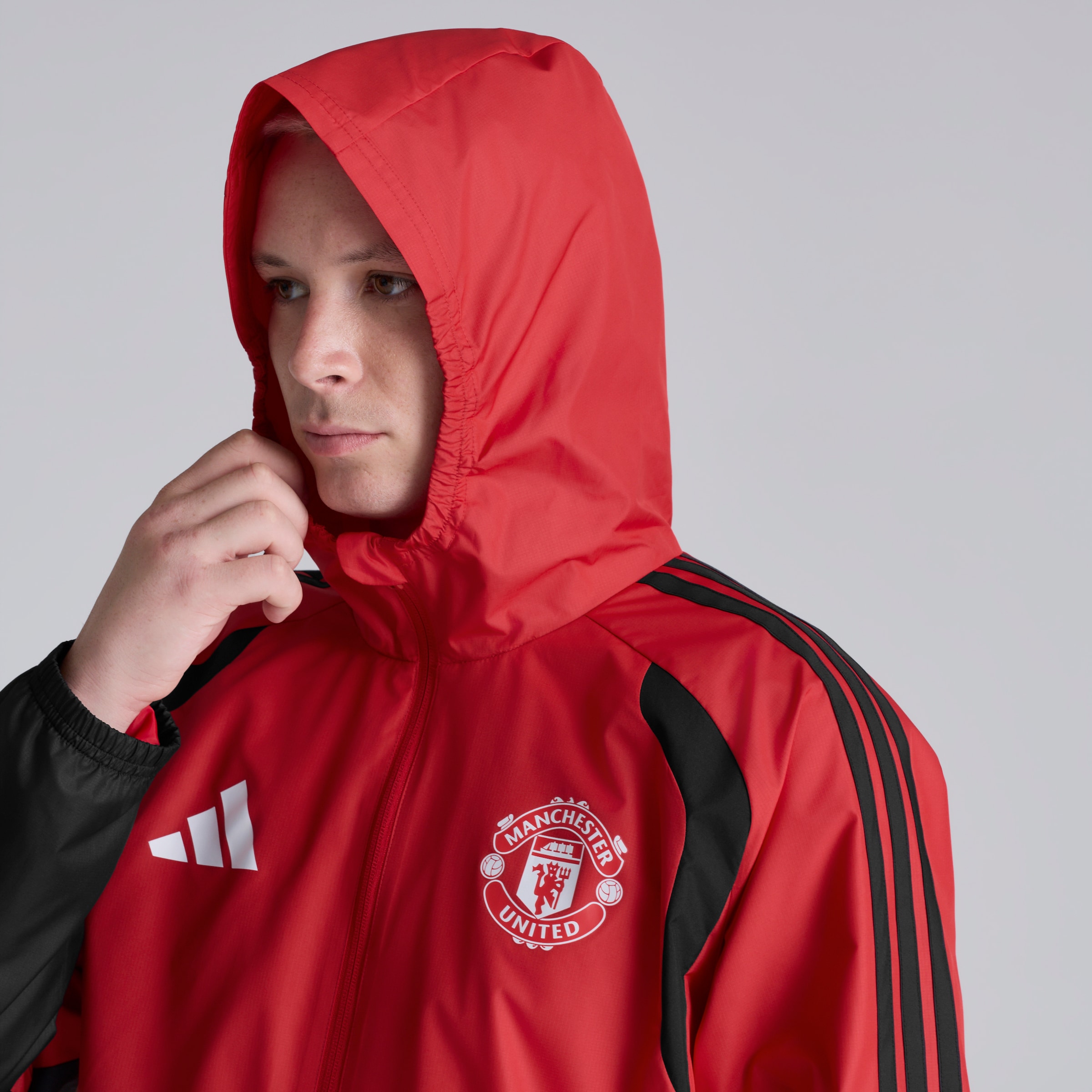 Manchester United 26/27 Training Tiro All Weather Jacket Red Red Detail [5-6]