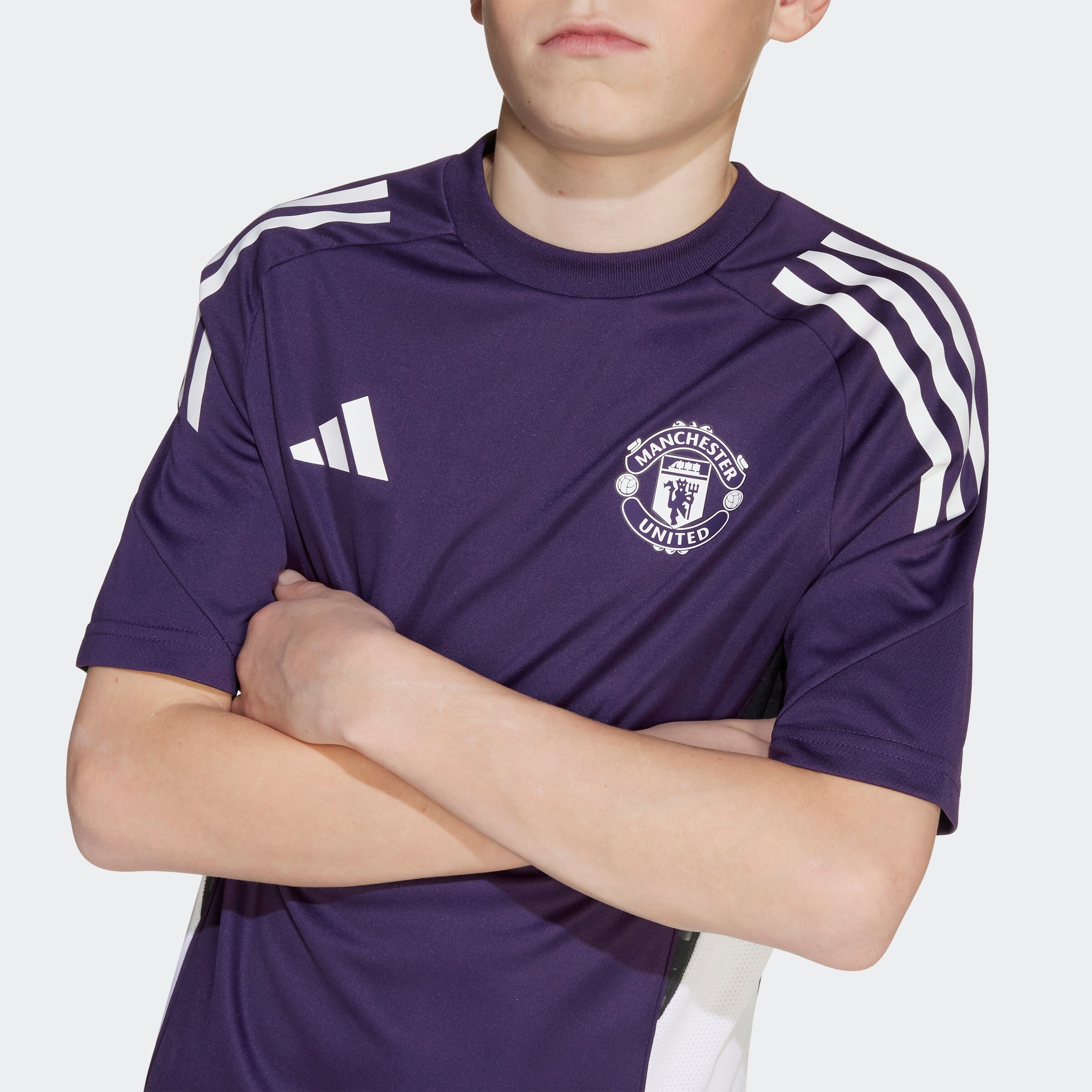 Manchester United Tiro 25 Competition Training Jersey Kids Purple Detail [7-9]