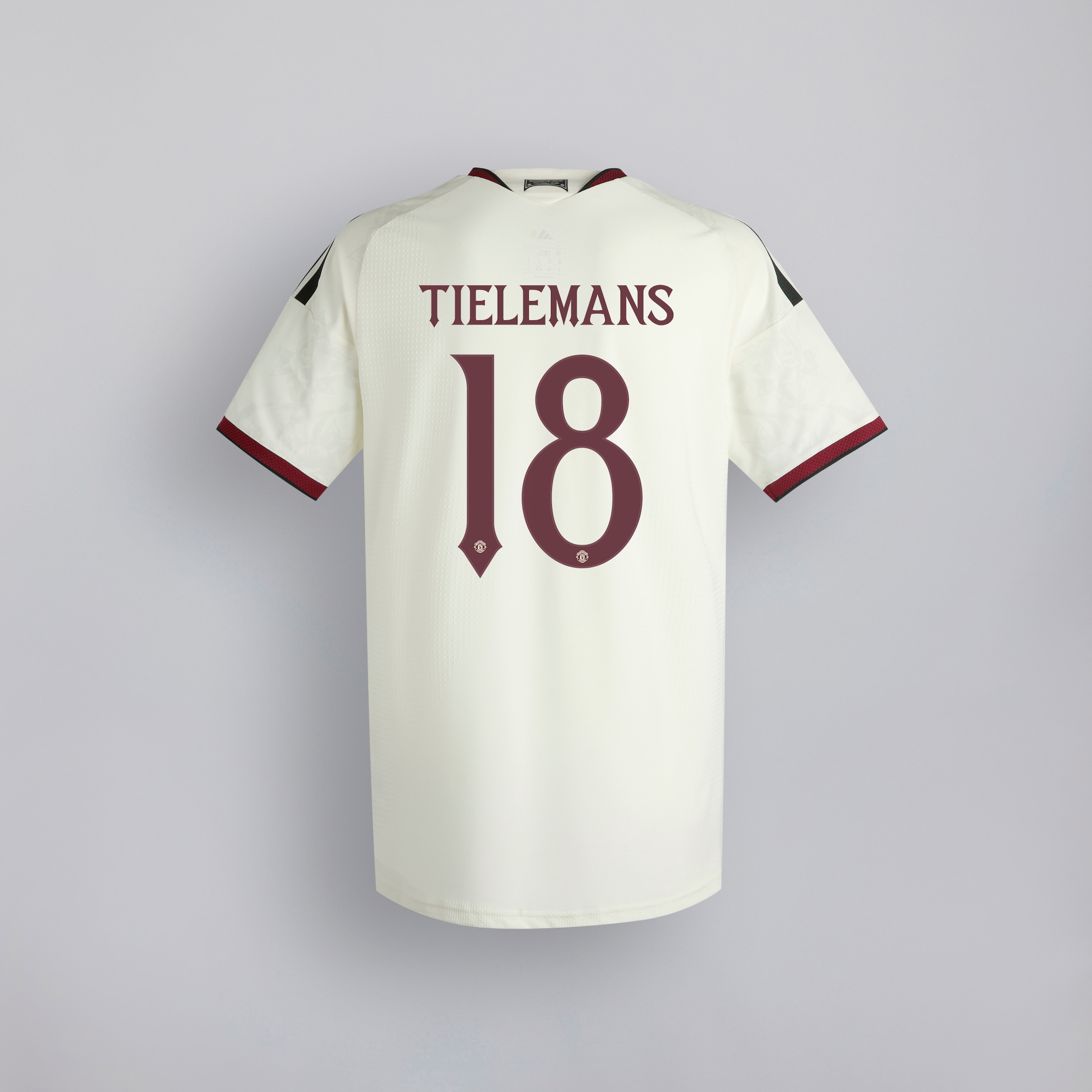 Manchester United 26/27 Third Jersey with Tielemans 18 UCL Printing & Badge Beige