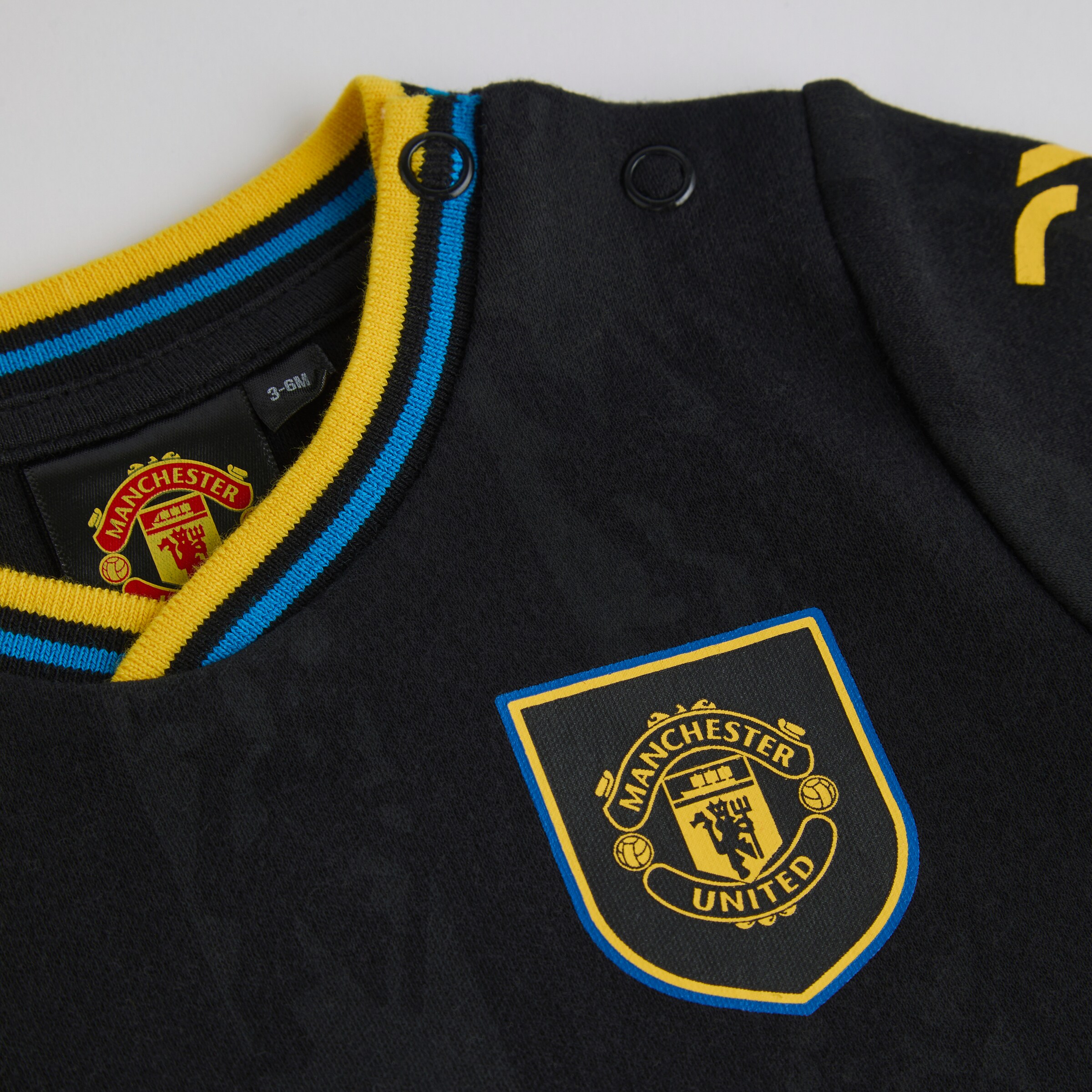 Manchester United Baby Third Sleepsuit Black Black Detail [4-4]
