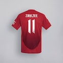 Manchester United 24/25 Home Jersey with Zirkzee 11 Cup Printing