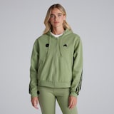 Manchester United x adidas Womens Future Icons 3-Stripes Full Zip Hoodie Green