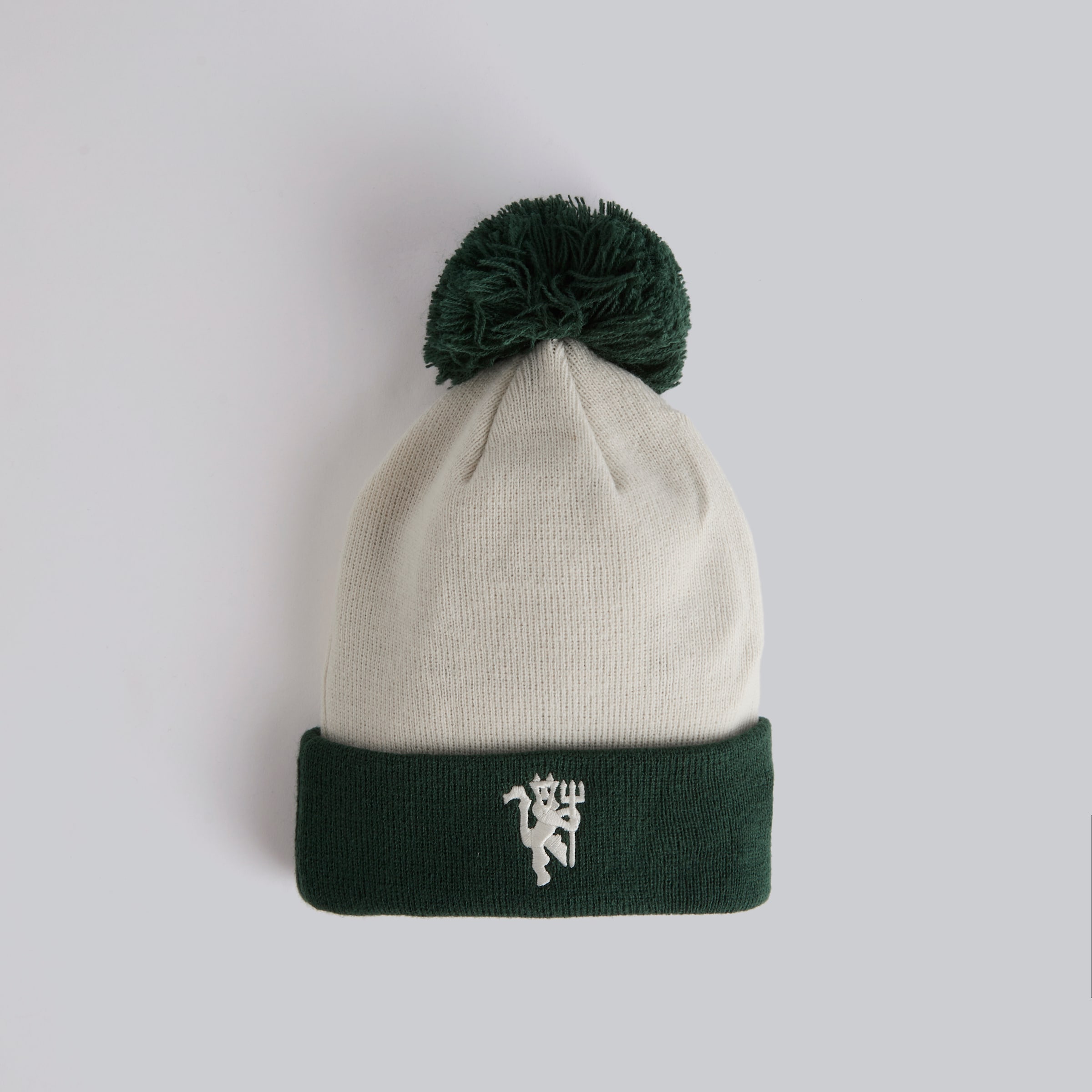 Manchester United x New Era Contrast Devil Women's Beanie Ivory Beige