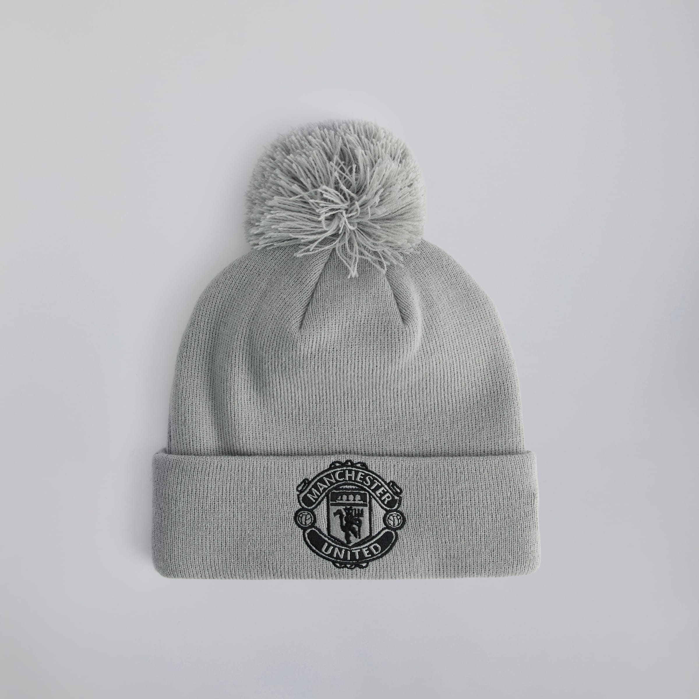 Manchester United x New Era Bobble Beanie Grey Grey