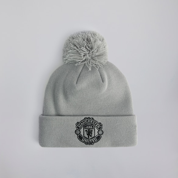 Manchester United x New Era Bobble Beanie Grey Grey