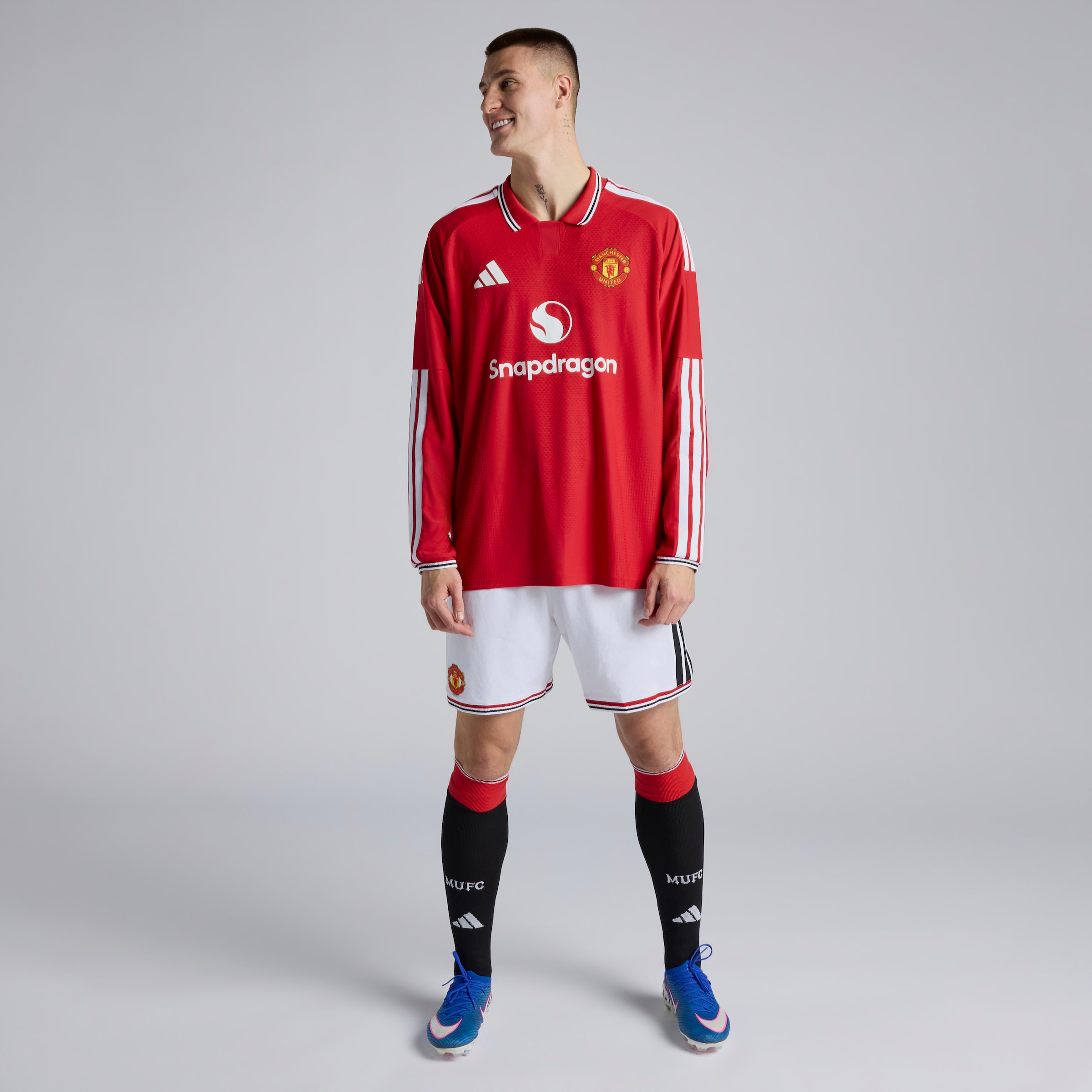 Manchester United 26/27 Home Authentic Long Sleeve Jersey Rouge Détail [3-6]