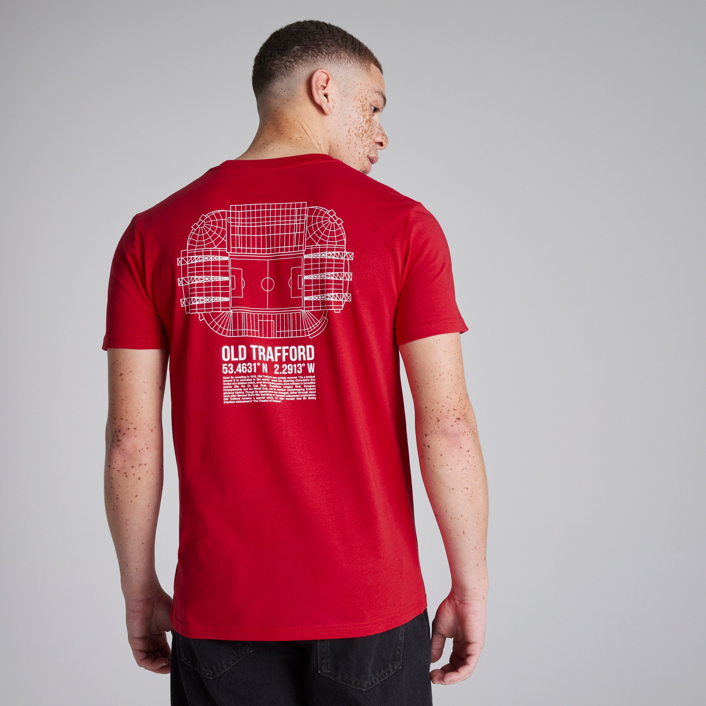Manchester United Old Trafford Co-ordinates T-Shirt Red Rouge Détail [2-9]