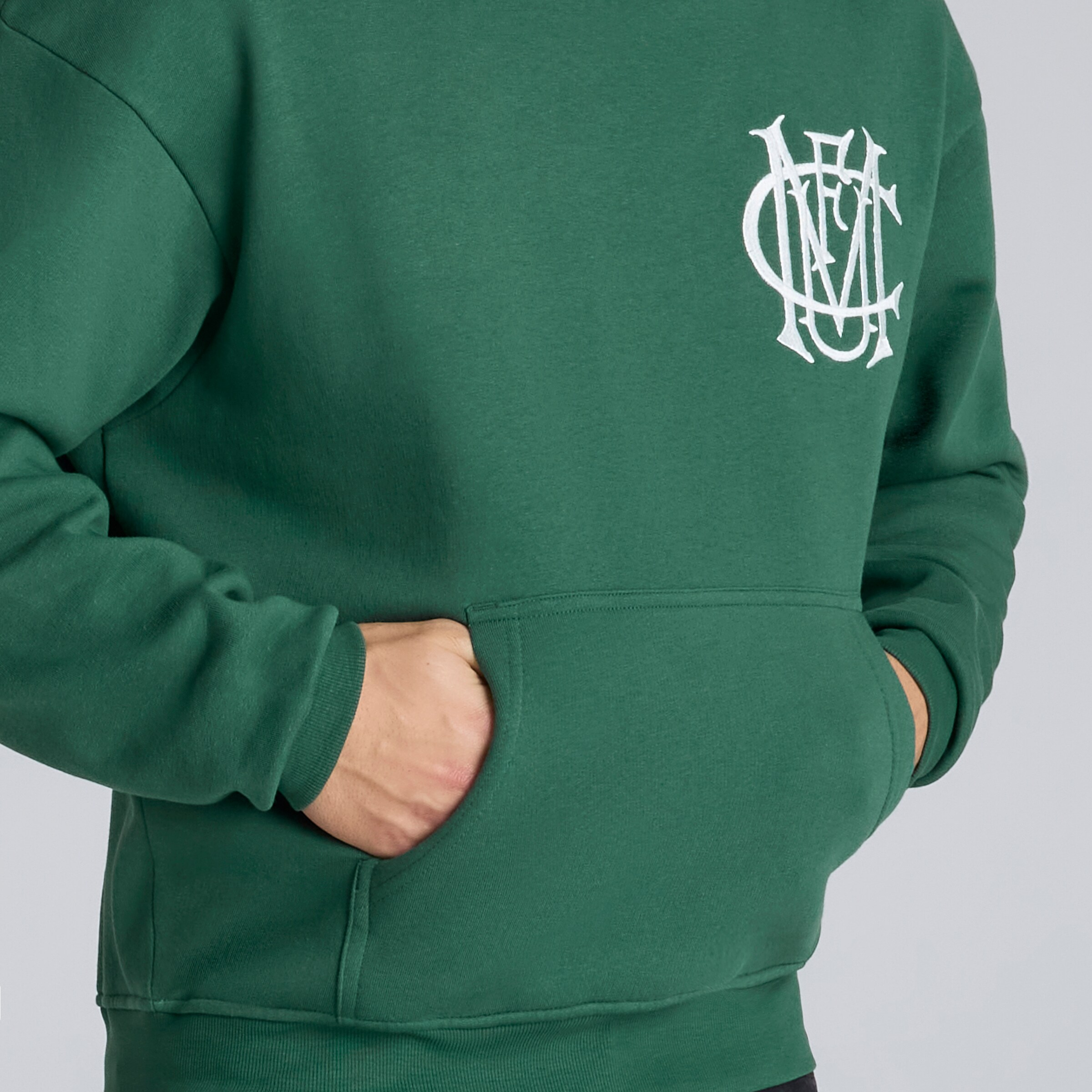 Manchester United Archive Overhead Hoodie Green Green Detail [5-6]