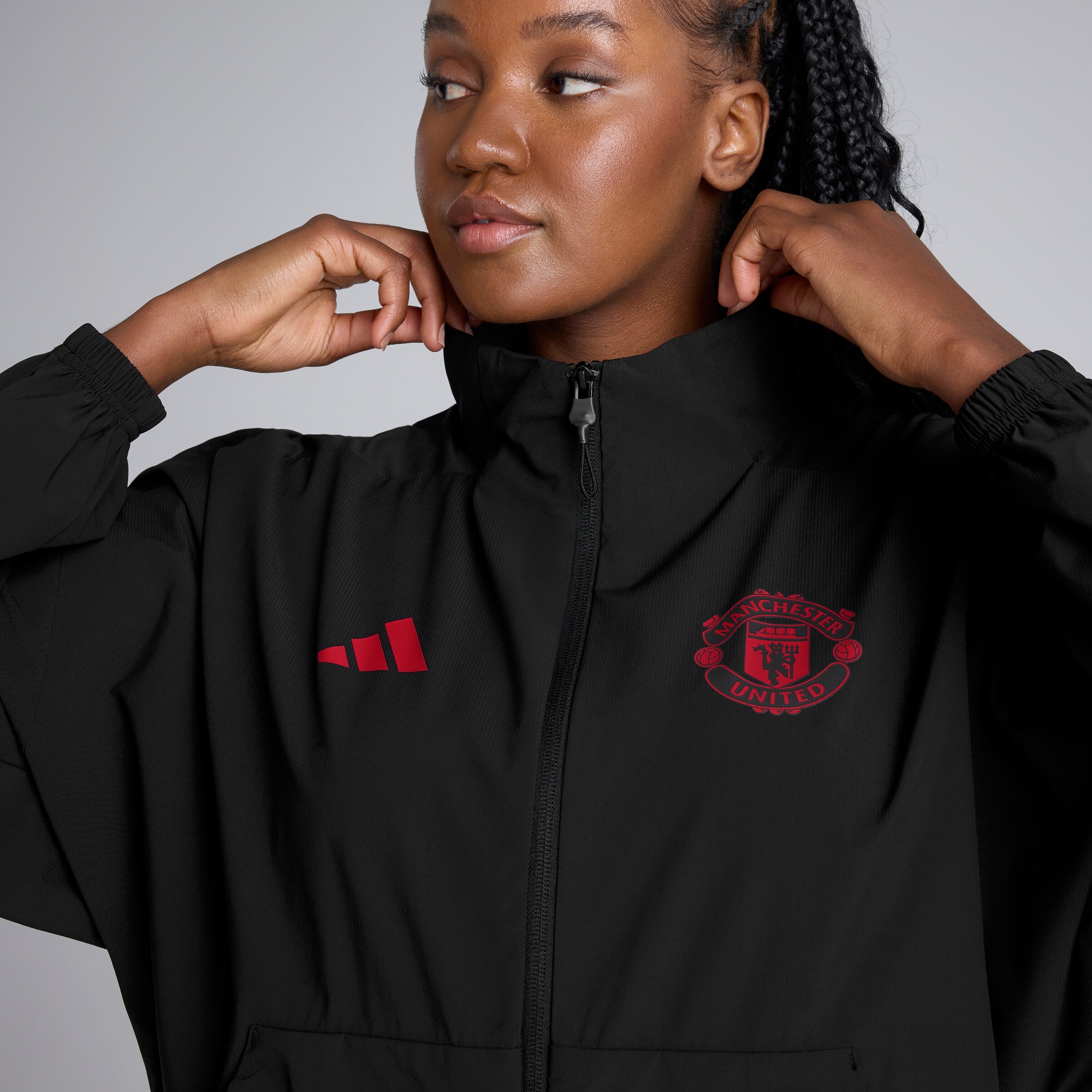 Manchester United Z.N.E. Anthem Jacket Noir Détail [4-6]