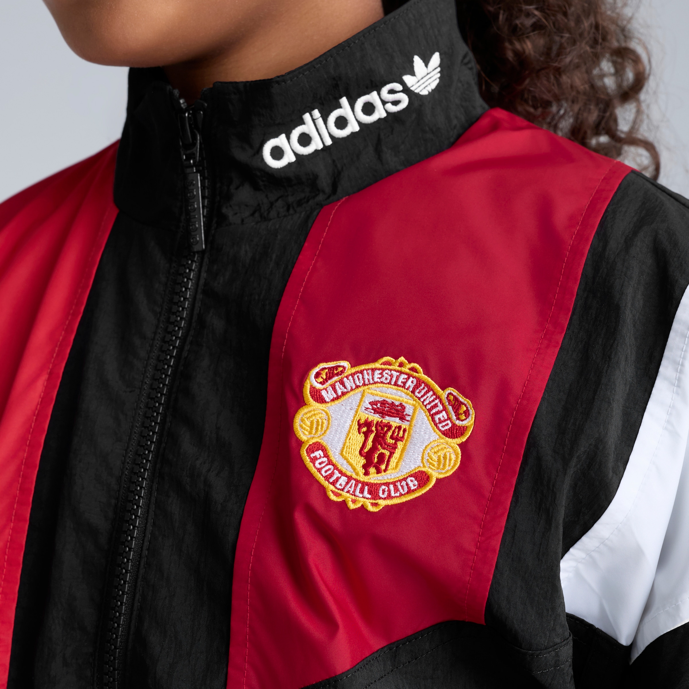 Manchester United x adidas Kids EQT Track Top Black Black Detail [6-6]