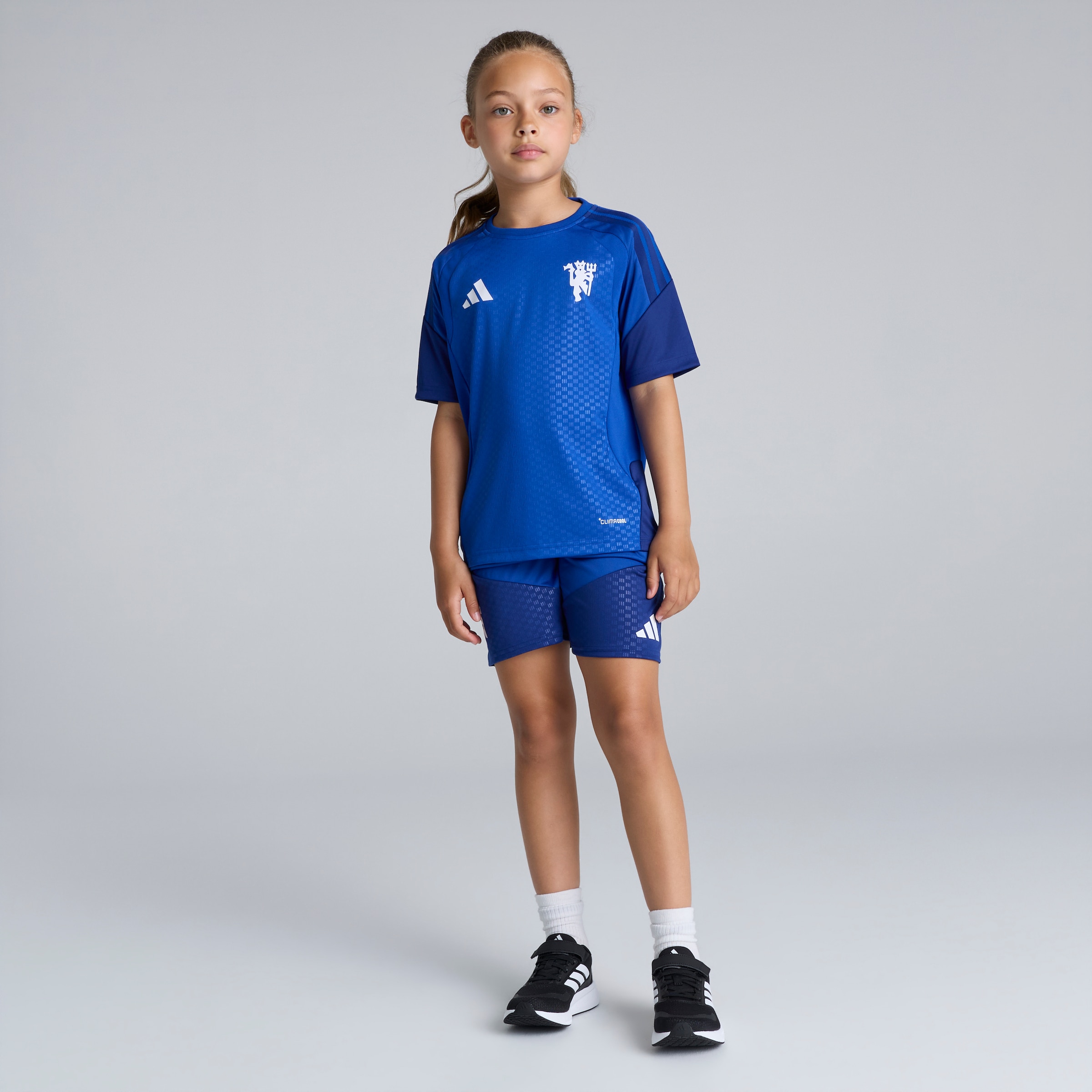 Manchester United Kids 26/27 Cup Training Tiro Shorts Blue 蓝色 细节 [3-5]