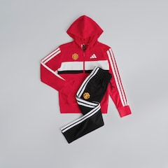 Manchester United x adidas Kids Essentials Tiberio 3-Stripes French Terry Tracksuit Red/Black